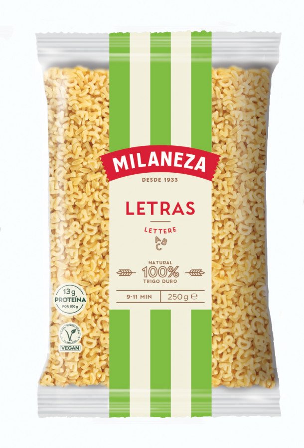 Massa Letras Milaneza 250 G