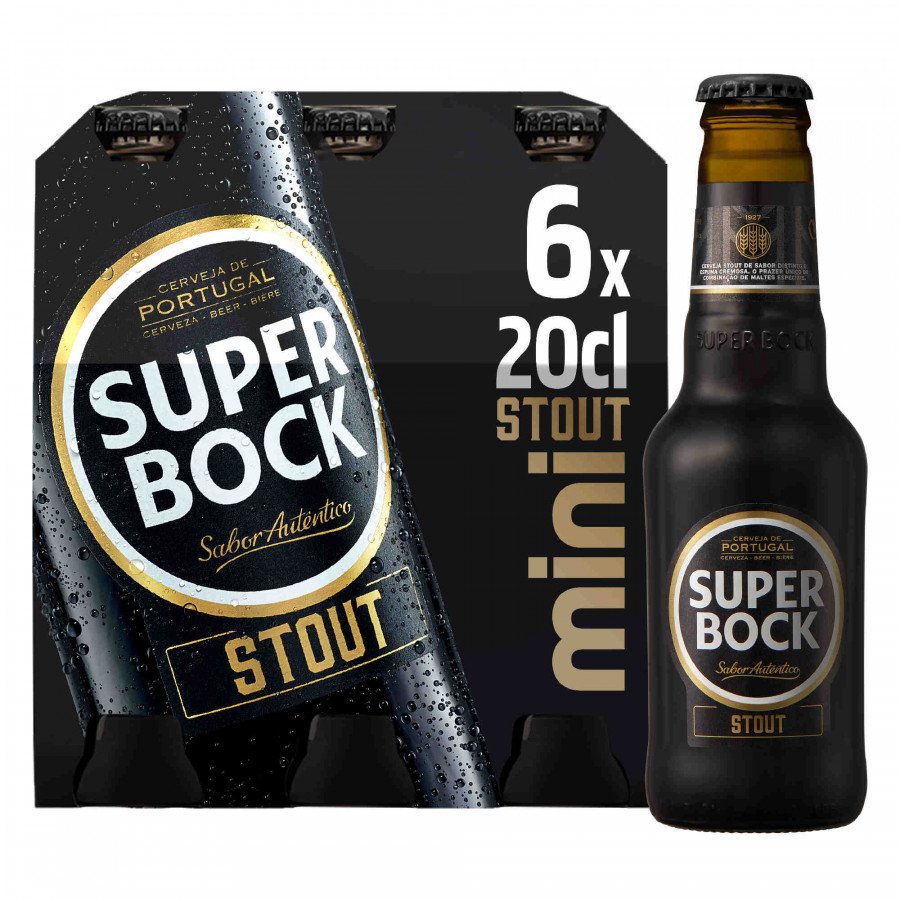 Cerveja com Álcool Super Bock Stout TP 6 x 20 Cl