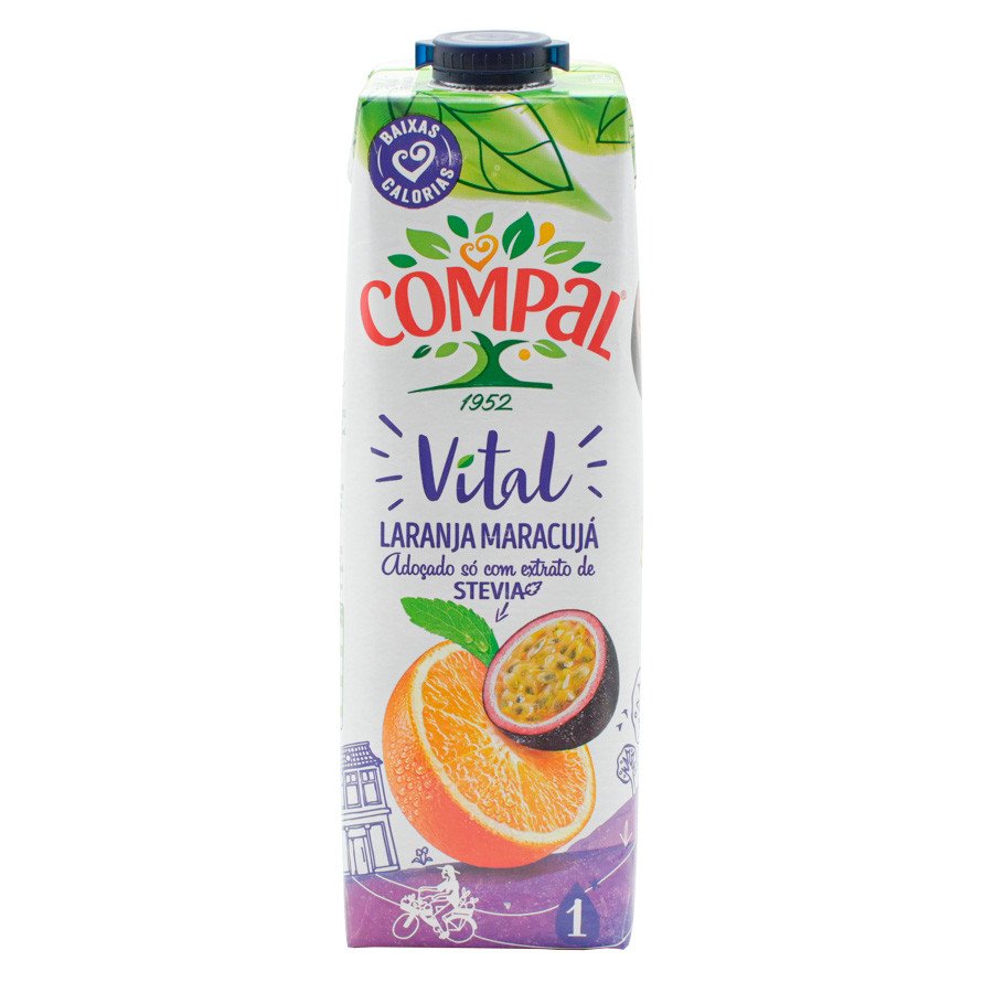 Sumo Compal Vital Laranja Maracujá 1Lt TetraPack
