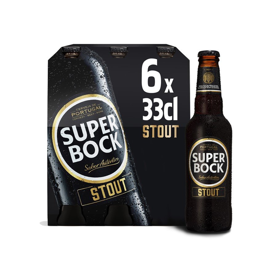 Cerveja com Álcool Super Bock Stout TP 6 x 33 Cl