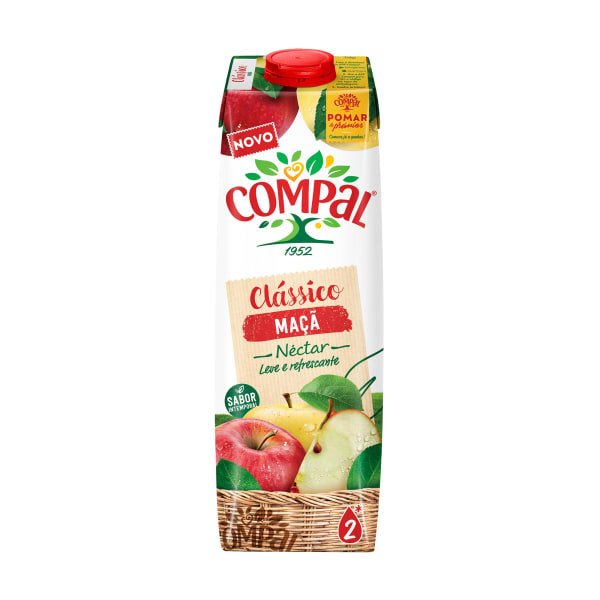 Néctar Compal Clássico Maçã 1Lt TetraPack