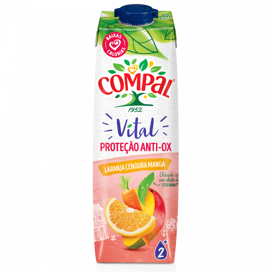 Sumo Compal Vital Laranja Cenoura Manga 1Lt TetraPack
