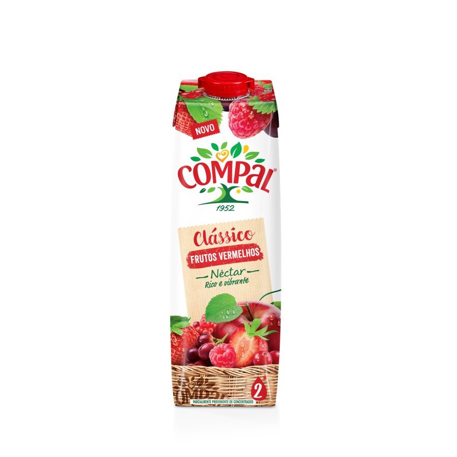 Néctar Compal Clássico Frutos Vermelhos 1Lt TetraPack